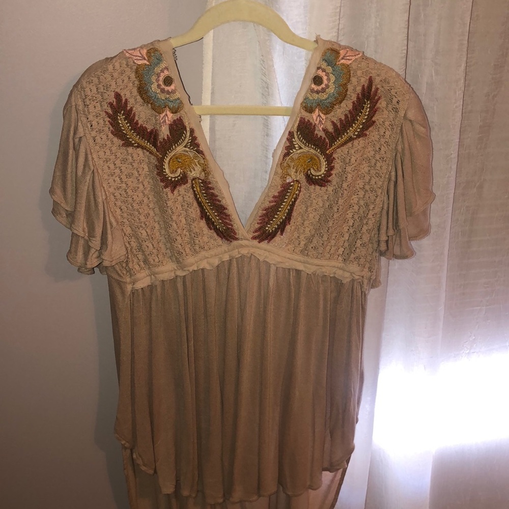 Free People Boho Open Back Top